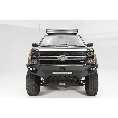 Fab Fours Vengeance Front Bumper 2 Stage Black Powder Coated Sensor Bumper No Guard l CH15-V3051-1