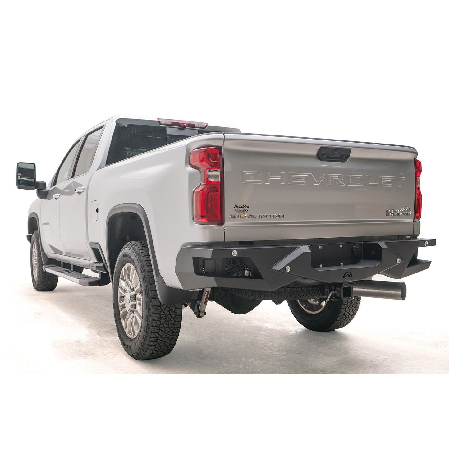 Fab Fours Vengeance Rear Bumper 2 Stage Black Powder Coated l CH20-E4951-1
