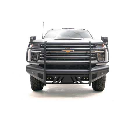 Fab Fours Elite Front Bumper w/Full Guard And Tow Hooks Steel Black l CH20-Q4960-1