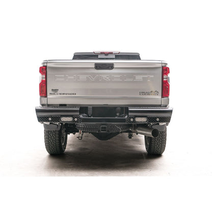 Fab Fours Black Steel Ranch Rear Bumper w/Steel Tread Plate l CH20-T4950-1
