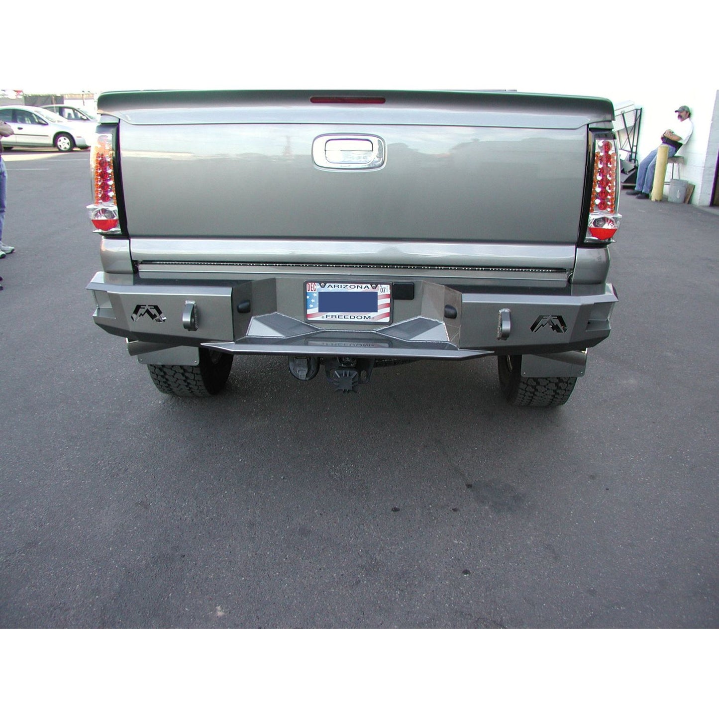 Fab Fours Heavy Duty Rear Bumper 2 Stage Black Powder Coated Incl. 0.75 in. D-Ring Mount l CH99-W1250-1