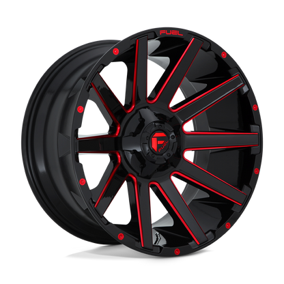 Fuel 1PC D643 CONTRA GLOSS BLACK RED TINTED CLEAR