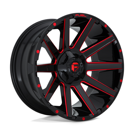 Fuel 1PC D643 CONTRA GLOSS BLACK RED TINTED CLEAR