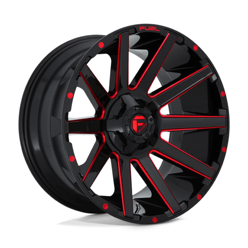 Fuel 1PC D643 CONTRA GLOSS BLACK RED TINTED CLEAR
