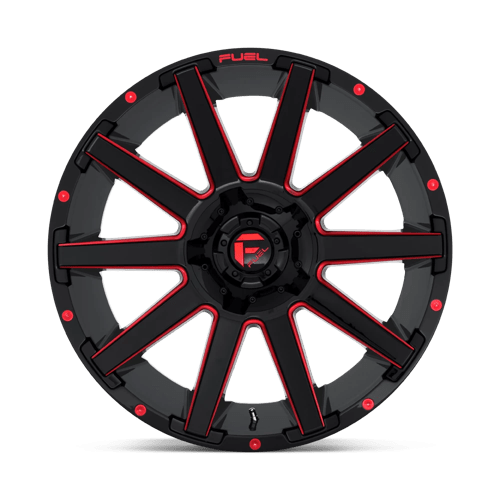 Fuel 1PC D643 CONTRA GLOSS BLACK RED TINTED CLEAR