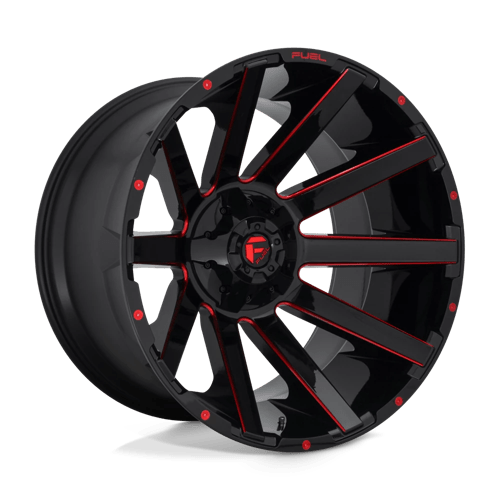 Fuel 1PC D643 CONTRA GLOSS BLACK RED TINTED CLEAR