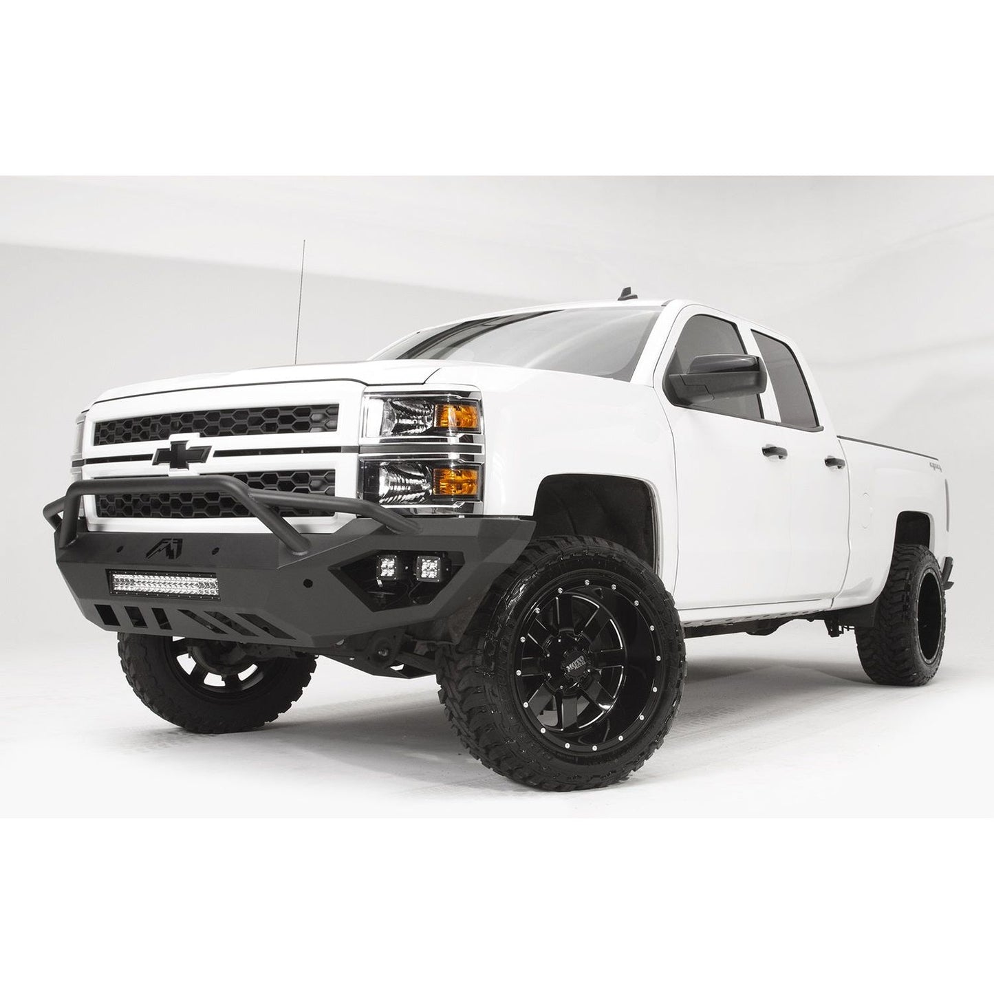Fab Fours Vengeance Front Bumper 2 Stage Black Powder Coated No Guard l CS14-D3051-1