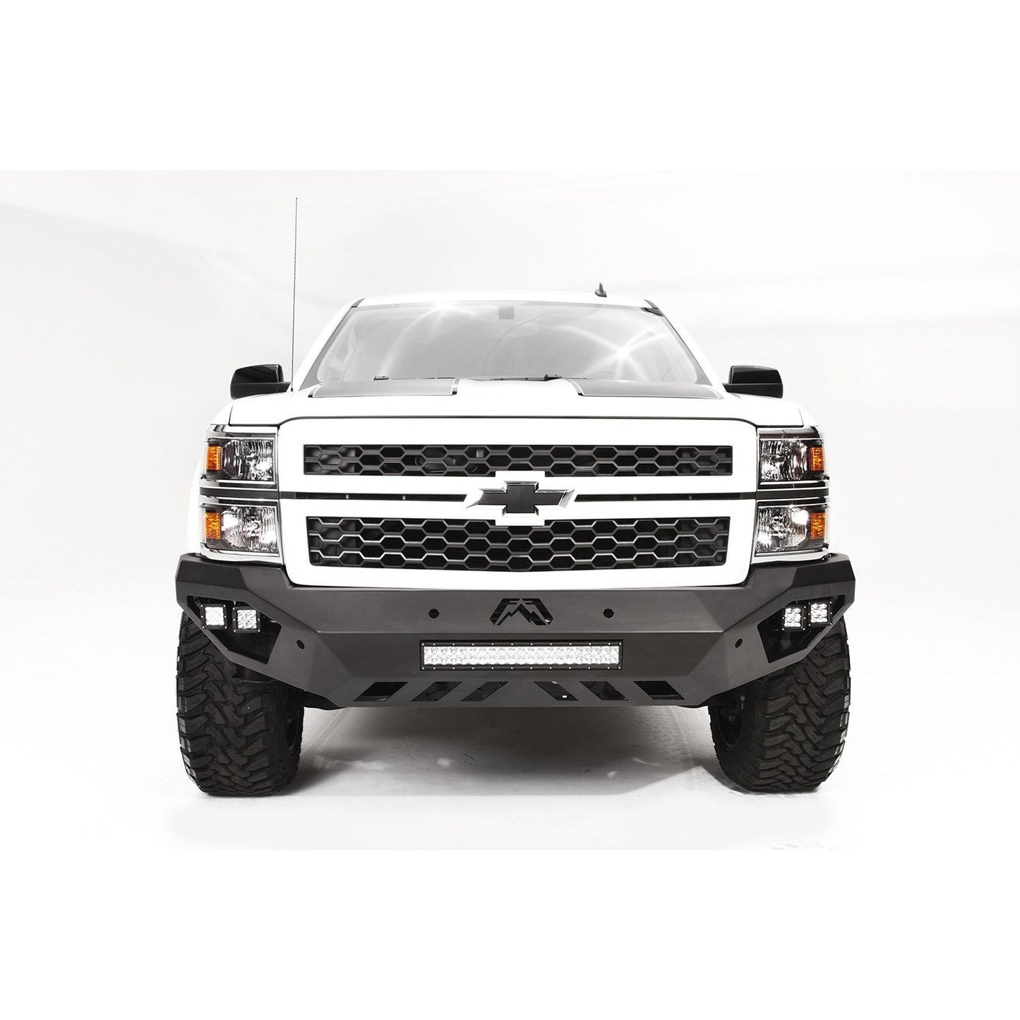Fab Fours Vengeance Front Bumper 2 Stage Black Powder Coated No Guard l CS14-D3051-1