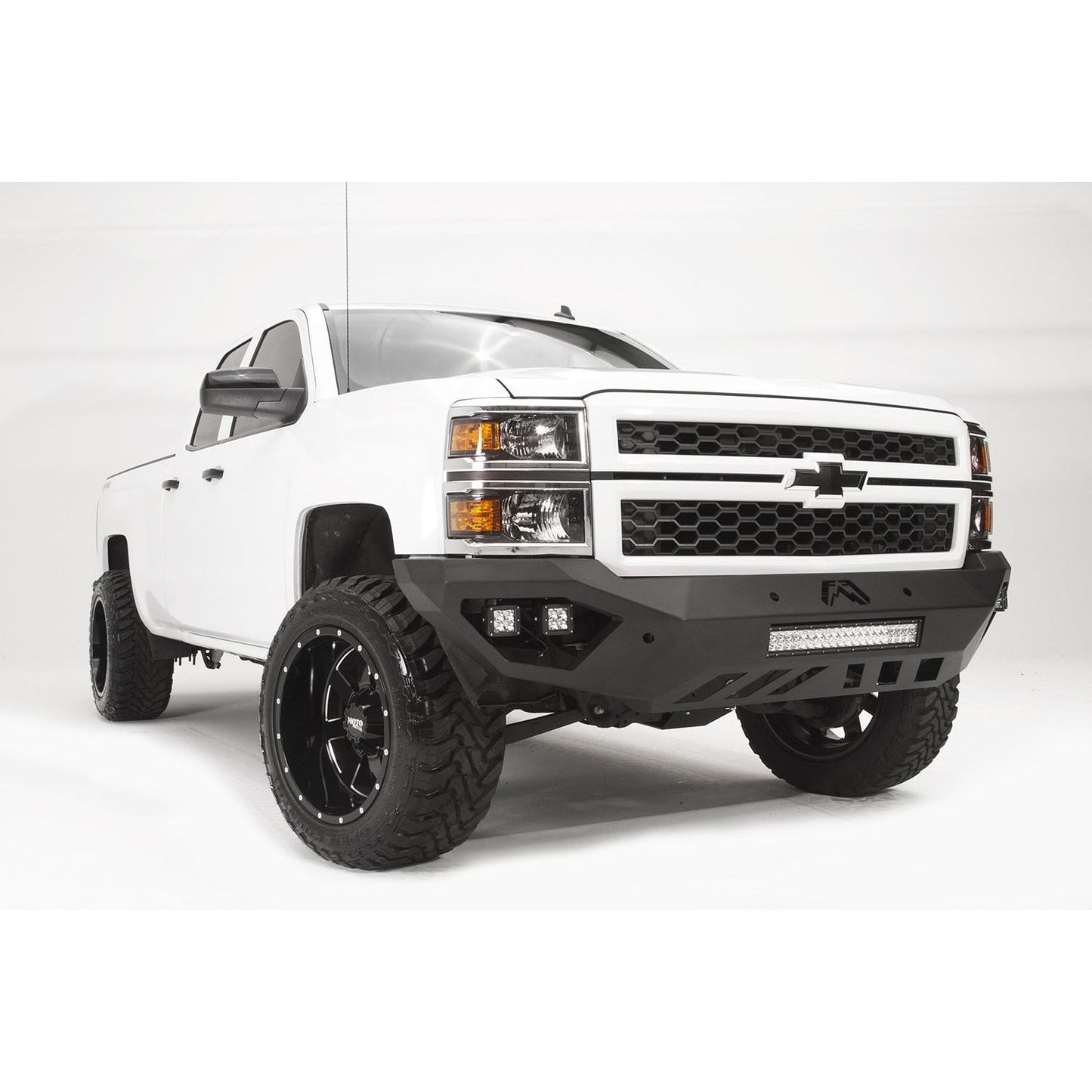 Fab Fours Vengeance Front Bumper 2 Stage Black Powder Coated No Guard l CS14-D3051-1