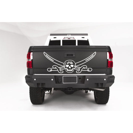 Fab Fours Heavy Duty Rear Bumper 2 Stage Black Powder Coated w/Sensors l CS14-W3151-1