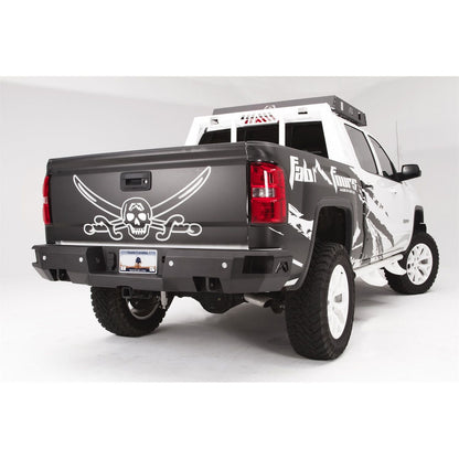 Fab Fours Heavy Duty Rear Bumper 2 Stage Black Powder Coated w/Sensors l CS14-W3151-1