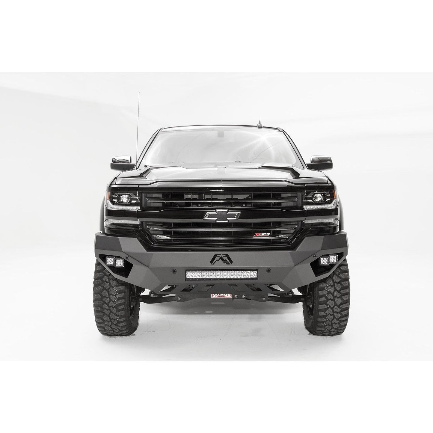 Fab Fours Vengeance Front Bumper 2 Stage Black Powder Coated No Guard l CS16-D3851-1