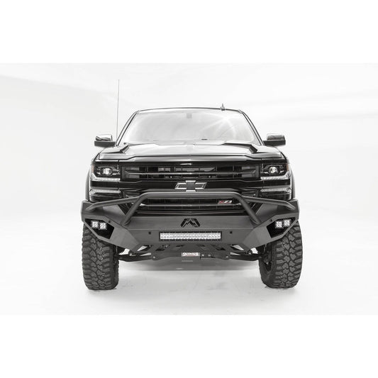 Fab Fours Vengeance Front Bumper 2 Stage Black Powder Coated Pre-Runner Guard l CS16-D3852-1