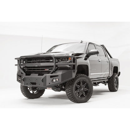Fab Fours Premium Winch Front Bumper 2 Stage Black Powder Coated w/Full Guard w/Sensors l CS16-F3850-1