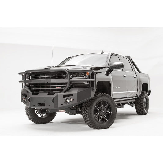 Fab Fours Premium Winch Front Bumper 2 Stage Black Powder Coated w/Full Guard w/Sensors l CS16-F3850-1