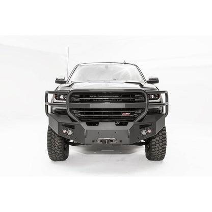 Fab Fours Premium Winch Front Bumper 2 Stage Black Powder Coated w/Full Guard w/Sensors l CS16-F3850-1