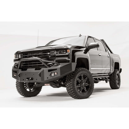 Fab Fours Premium Winch Front Bumper 2 Stage Black Powder Coated w/Pre-Runner Guard l CS16-F3852-1