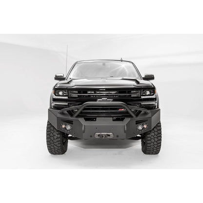 Fab Fours Premium Winch Front Bumper 2 Stage Black Powder Coated w/Pre-Runner Guard l CS16-F3852-1