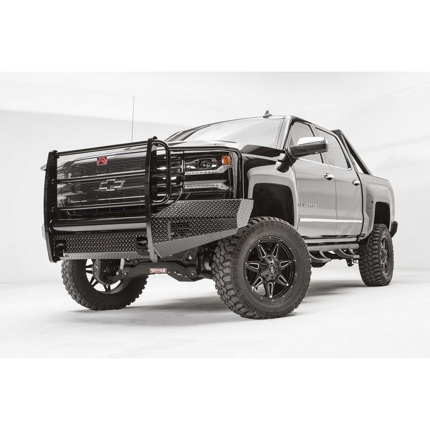 Fab Fours Black Steel Front Bumper 2 Stage Black Powder Coated w/Full Guard l CS16-K3860-1