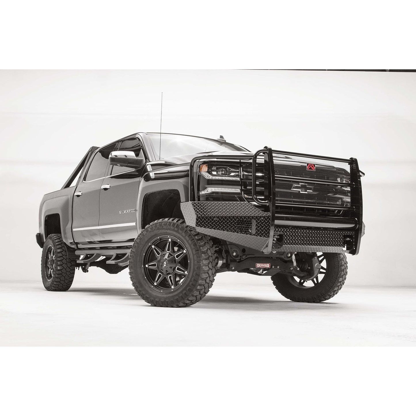 Fab Fours Black Steel Front Bumper 2 Stage Black Powder Coated w/Full Guard l CS16-K3860-1