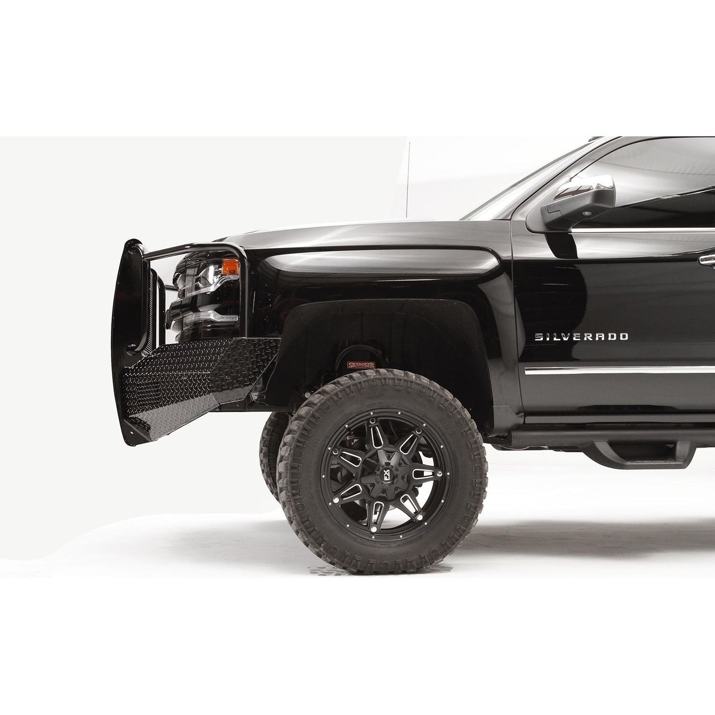Fab Fours Black Steel Front Bumper 2 Stage Black Powder Coated w/Full Guard l CS16-K3860-1