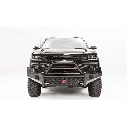 Fab Fours Black Steel Front Bumper 2 Stage Black Powder Coated w/Pre-Runner Guard l CS16-K3862-1