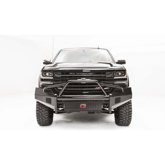 Fab Fours Black Steel Front Bumper 2 Stage Black Powder Coated w/Pre-Runner Guard l CS16-K3862-1