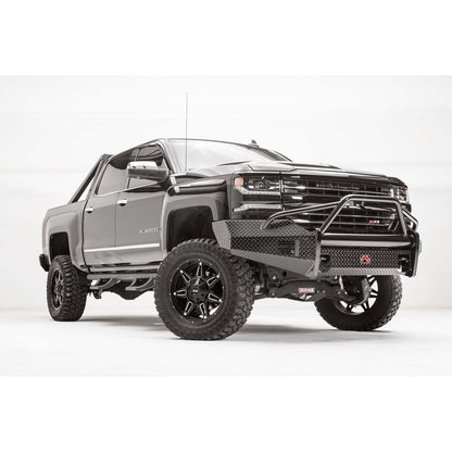 Fab Fours Black Steel Front Bumper 2 Stage Black Powder Coated w/Pre-Runner Guard l CS16-K3862-1