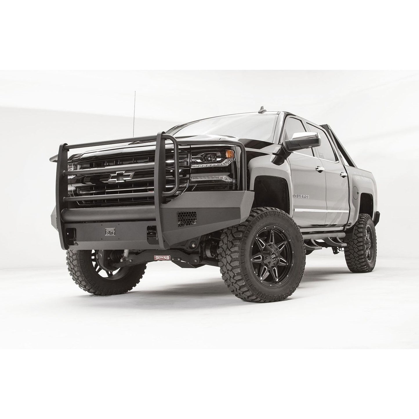 Fab Fours Elite Front Bumper 2 Stage Black Powder Coated w/Full Guard l CS16-R3860-1