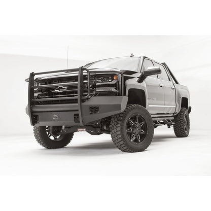 Fab Fours Elite Front Bumper 2 Stage Black Powder Coated w/Full Guard l CS16-R3860-1