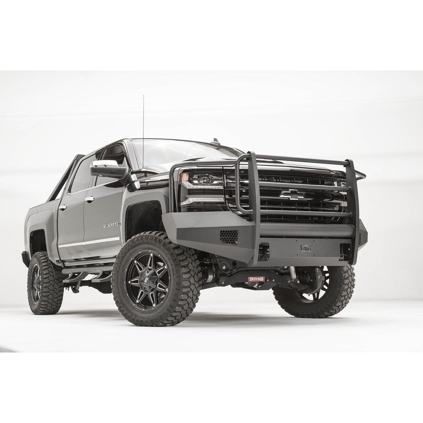 Fab Fours Elite Front Bumper 2 Stage Black Powder Coated w/Full Guard l CS16-R3860-1