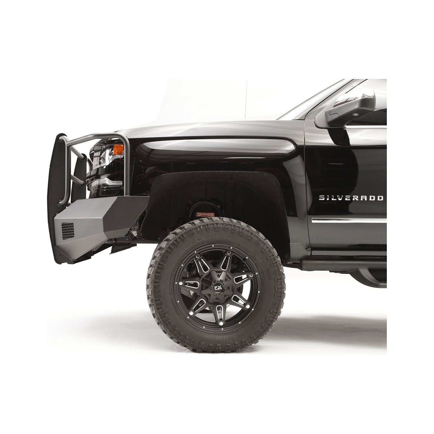 Fab Fours Elite Front Bumper 2 Stage Black Powder Coated w/Full Guard l CS16-R3860-1