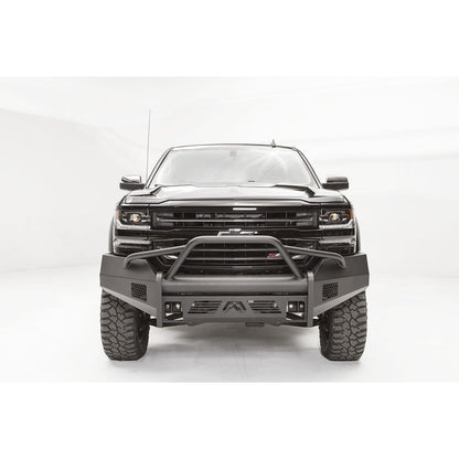 Fab Fours Elite Front Bumper 2 Stage Black Powder Coated w/Pre-Runner Guard l CS16-R3862-1