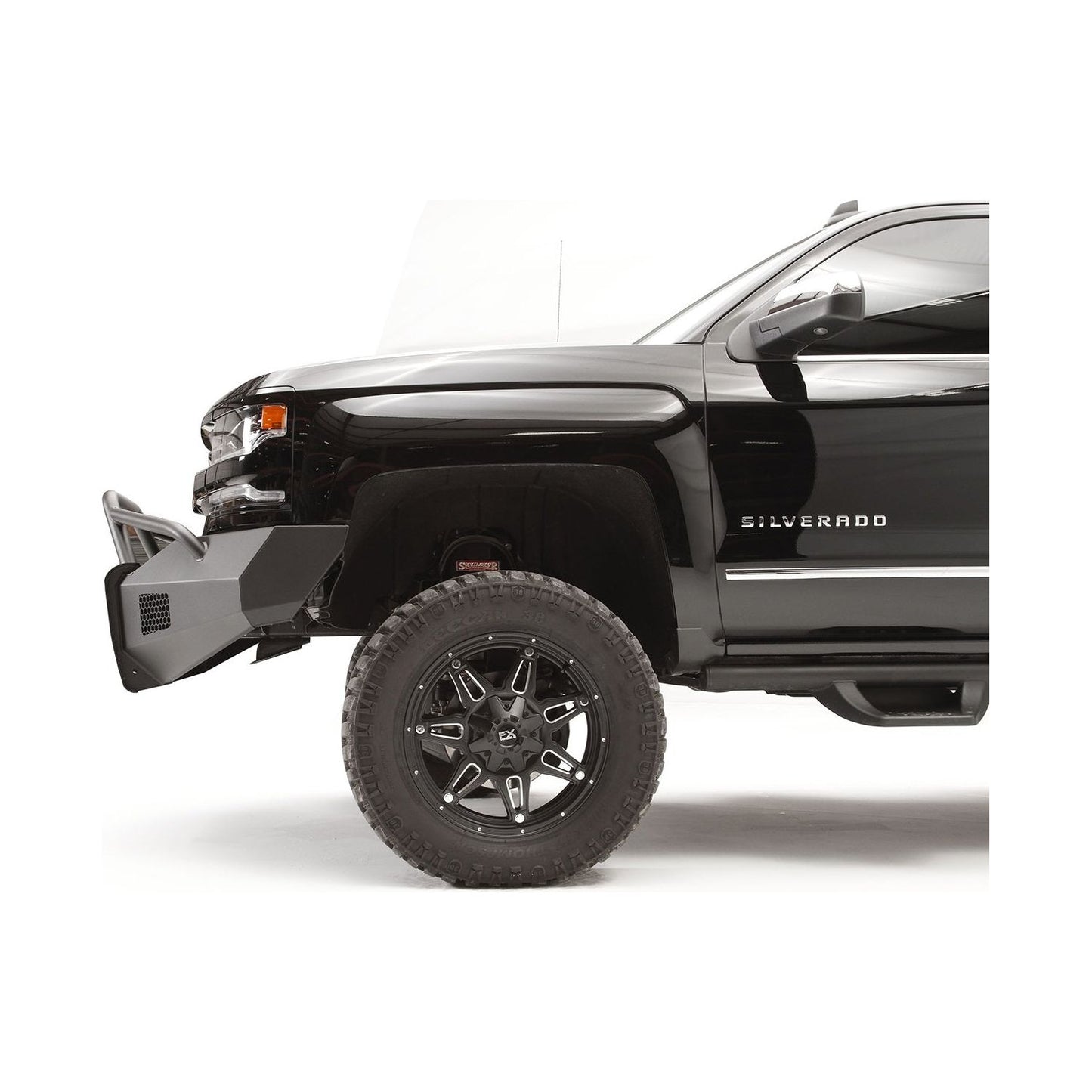 Fab Fours Elite Front Bumper 2 Stage Black Powder Coated w/Pre-Runner Guard l CS16-R3862-1