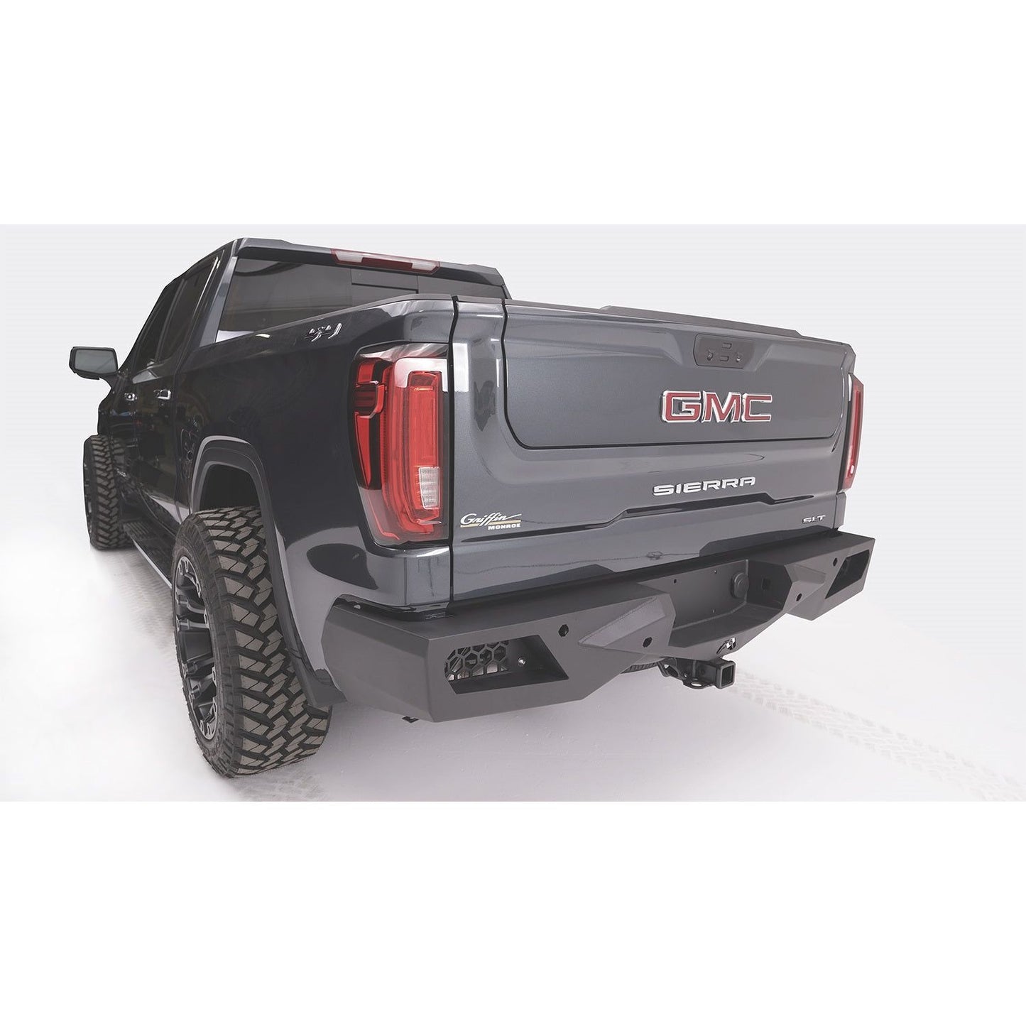 Fab Fours Vengeance Rear Bumper 2 Stage Black Powder Coated w/Sensors l CS19-E4051-1