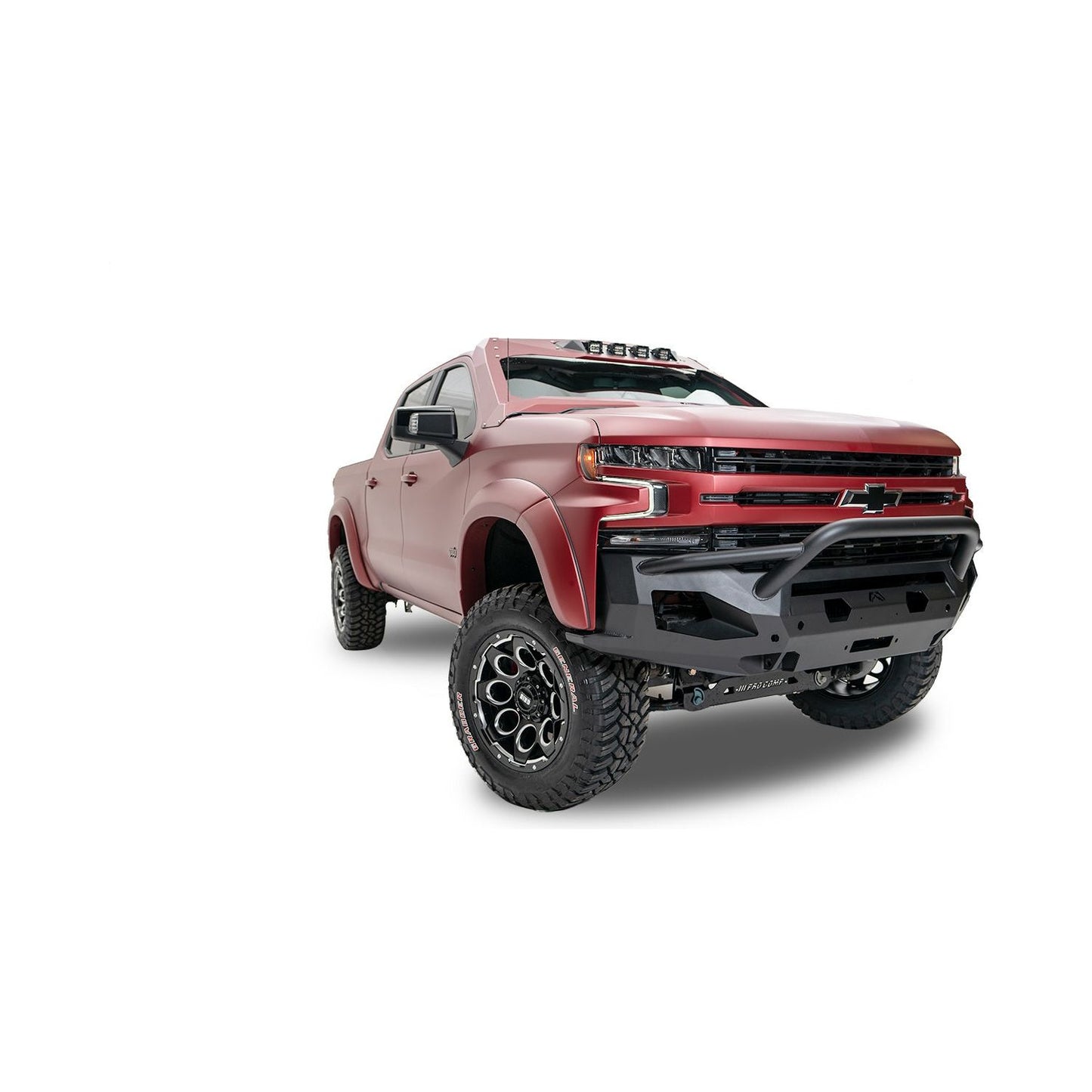 Fab Fours Matrix Front Bumper 2 Stage Black Powder Coat 7/8 in. D-Ring Mounts Pre-Runner Guard l CS19-X4052-1