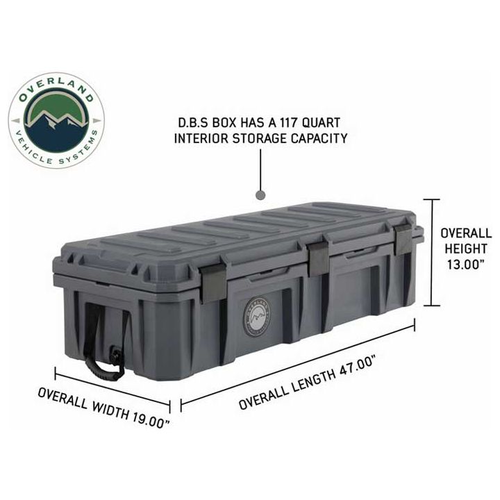 Overland Vehicle Systems D.B.S. - Dark Grey 117 QT Dry Box With Drain And Bottle Opener 40100021