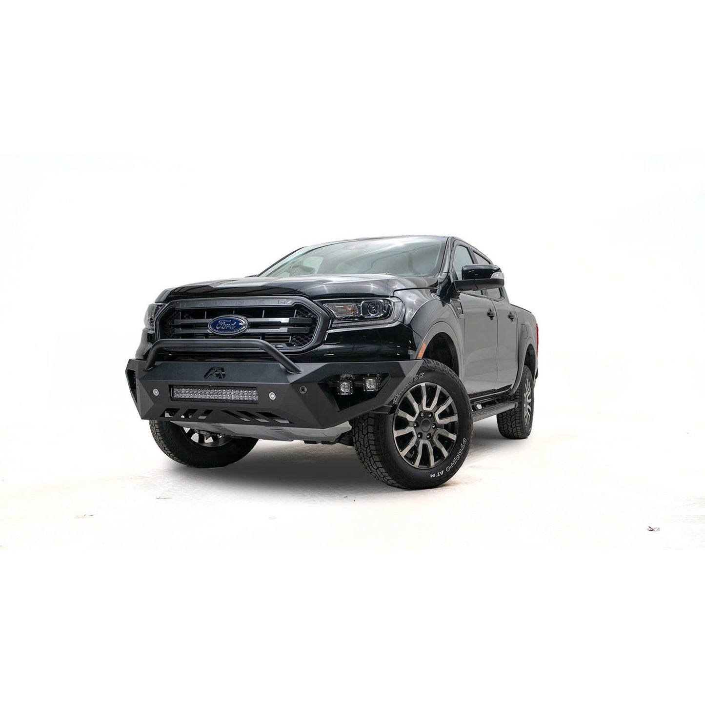 Fab Fours Vengeance Front Bumper 2 Stage Black Powder Coat Pre-Runner Guard l FR19-D4852-1