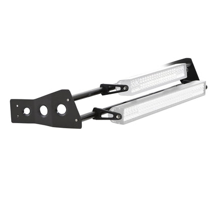 Smittybilt Defender Rack LED Light Bar Mount Kit Incl. Two 4.5 ft. x 1 in. Crossbars 4 Light Tabs Slide Brackets Hardware I D8045