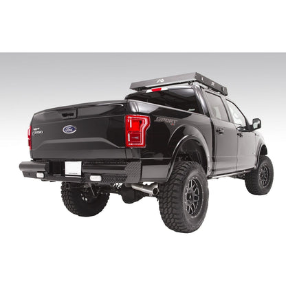 Fab Fours Black Steel Ranch Rear Bumper 2 Stage Black Powder Coated l FF15-T3250-1