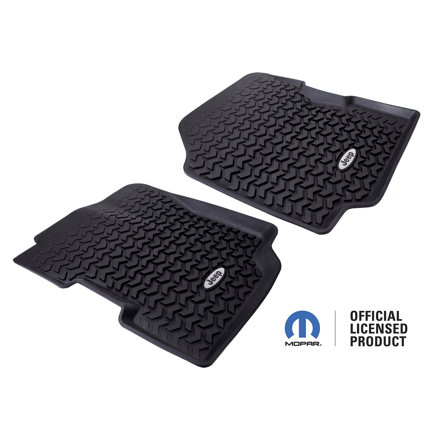 RUGGED RIDGE | DMC-12920.22 | 76-86 Cj7/87-95 Wrangler (Yj) Front Pair All Terrain Floor Liner, Mopar Licensed