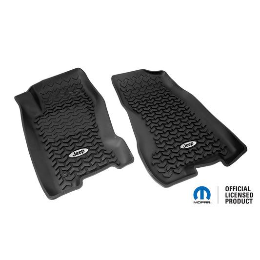 RUGGED RIDGE | DMC-12920.27 | All Terrain Front Floor Liners, 99-04 Jeep Grand Cherokee, Jeep Logo