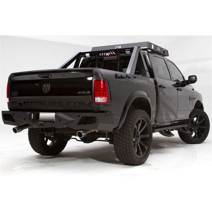 Fab Fours Premium Rear Bumper 2 Stage Black Powder Coated w/Sensors l DR09-E2951-1
