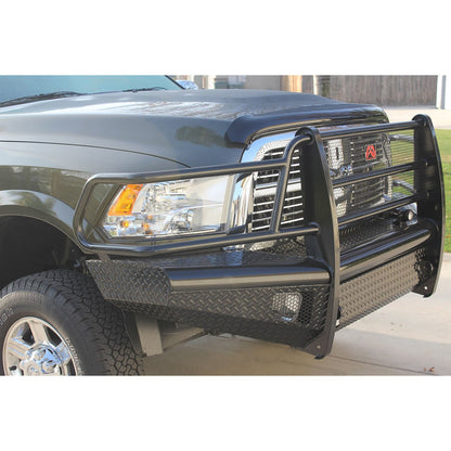 Fab Fours Black Steel Front Ranch Bumper 2 Stage Black Powder Coated w/Full Grill Guard Incl. Light Cut-Outs l DR10-S2960-1