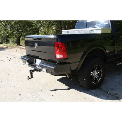 Fab Fours Black Steel Ranch Rear Bumper 2 Stage Black Powder Coated l DR10-T2950-1