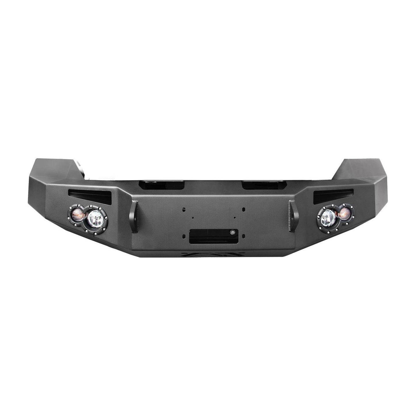 Fab Fours Premium Winch Front Bumper 2 Stage Black Powder Coated w/o Grill Guard l DR13-H2951-1