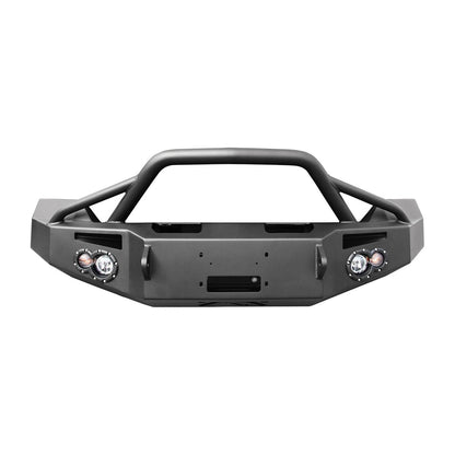 Fab Fours Premium Winch Front Bumper 2 Stage Black Powder Coated w/Pre-Runner Grill Guard l DR13-H2952-1