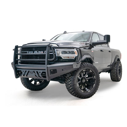 Fab Fours Elite Front Bumper Black Steel Front w/Full Guard l DR19-Q4460-1