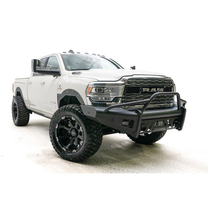 Fab Fours Elite Front Bumper Black Steel w/Pre-Runner Guard l DR19-Q4462-1