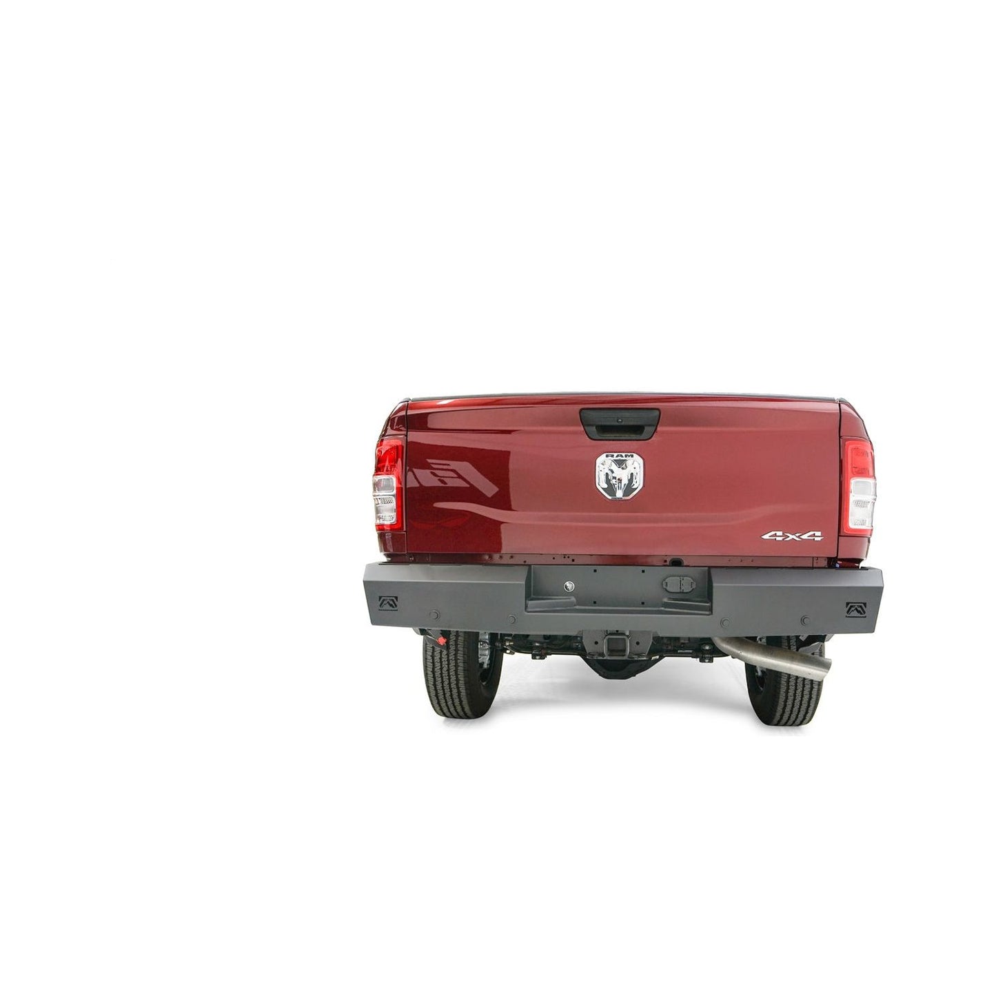 Fab Fours Red Steel Rear Bumper l DR19-RT4450-1